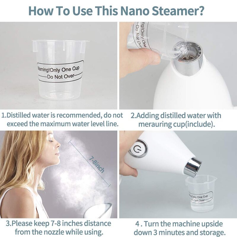 Facial Steamer - Hot Fogger Deep Cleaning Face Sprayer Beauty Steaming Device