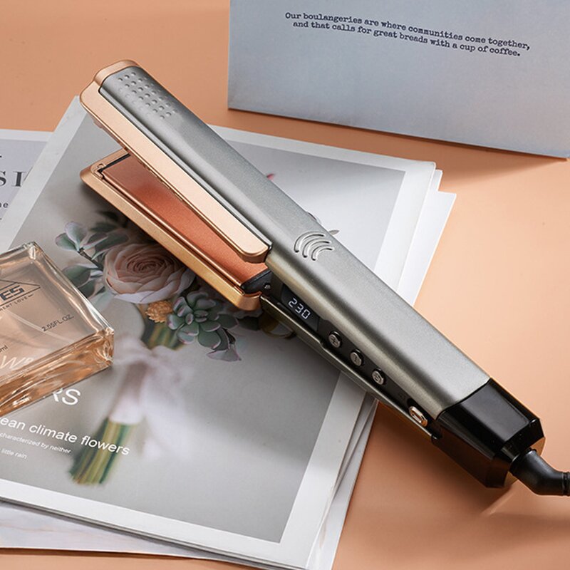 Steam Hair Straightener - Professional Portable Ceramic Flat Iron Steam Care