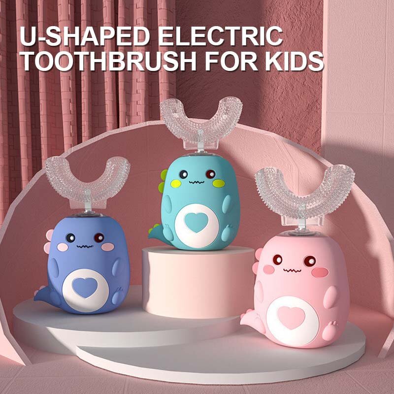 360 U-shaped Electric Toothbrush - Smart Silicone Automatic for Children
