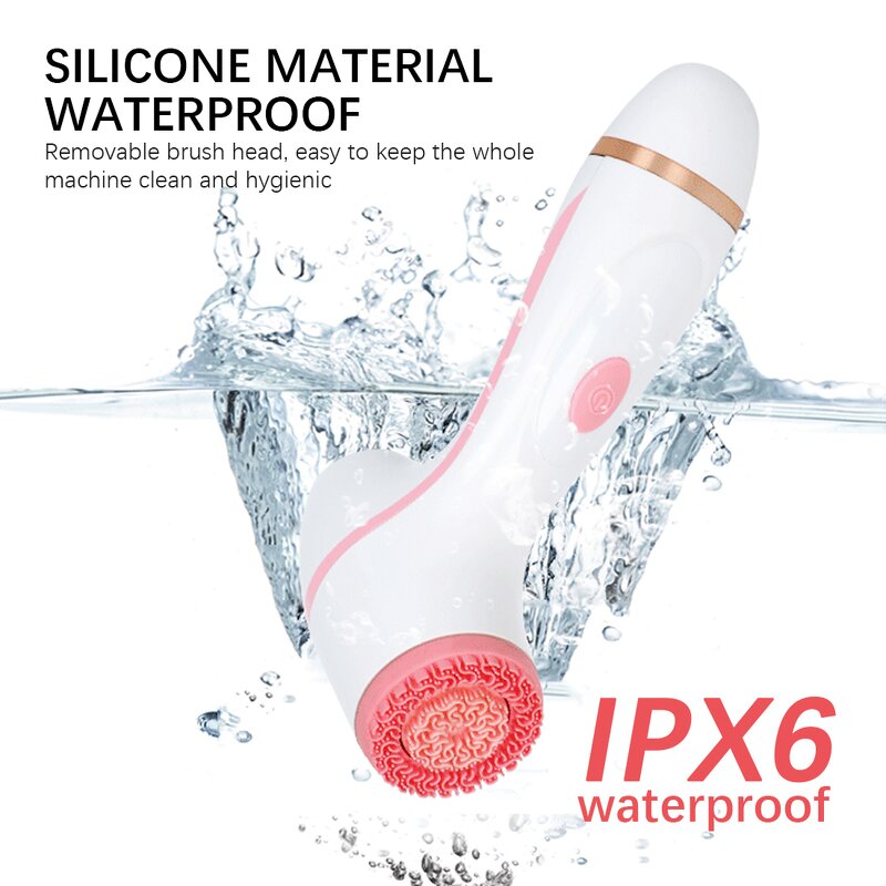 3-in-1 Facial Brush Cleaner - Electric Skin Beauty Massager Face Feet Care Tool