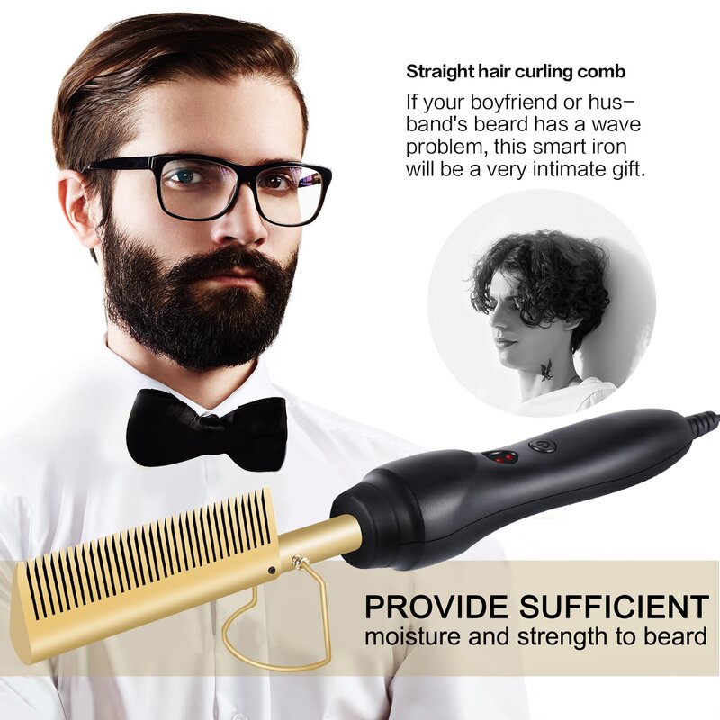 Electric Heating Comb - Factory Hot Sale Hair Straightening Copper Comb