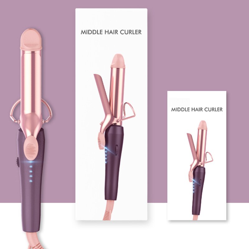 360 Rotating Hair Curler - LCD PTC Heater Straightener Sizes 22/25/28/32/38mm