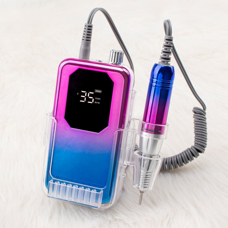 Nail Art Rig Manufacturer - 45W Rechargeable 35000RPM Portable with Base