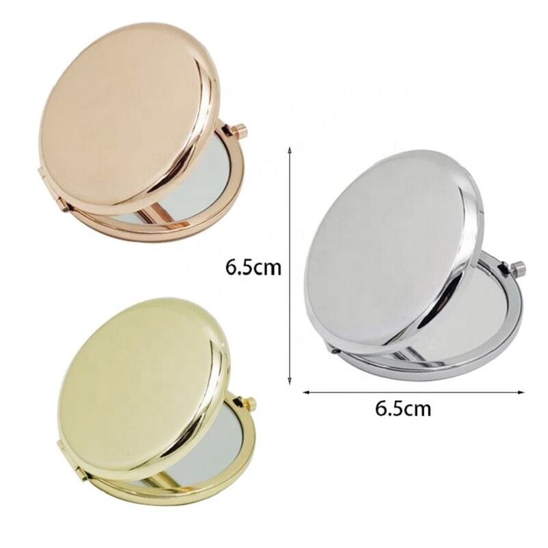 Compact Mirror Manufacturer - Rose Gold Double-sided Round with Personalized Label