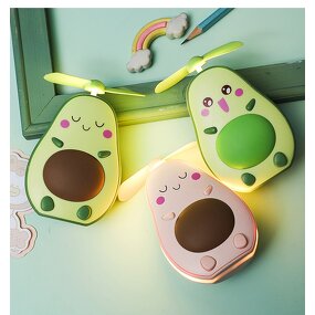 Beauty Mirror Fan Manufacturer - Avocado Mini Cute with USB Interface