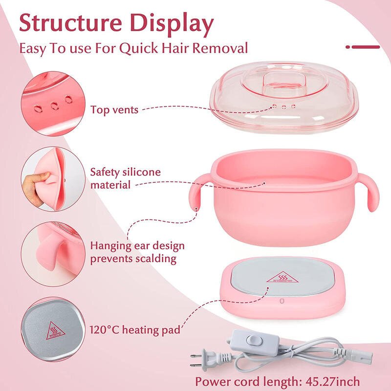 Waxing Bowl Manufacturer - Foldable Silicone 400cc Electric for Hair Removal