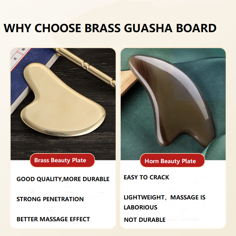 Facial Massager Manufacturer - Brass Scraping Board for Skin Tightening