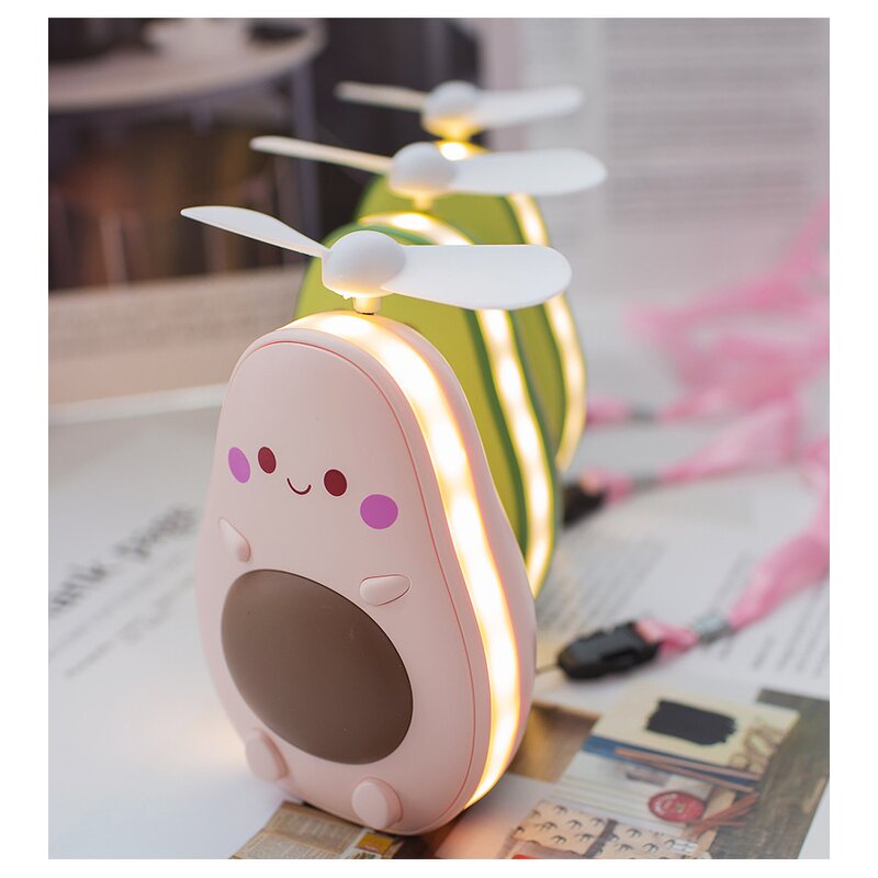 Beauty Mirror Fan Manufacturer - Avocado Mini Cute with USB Interface