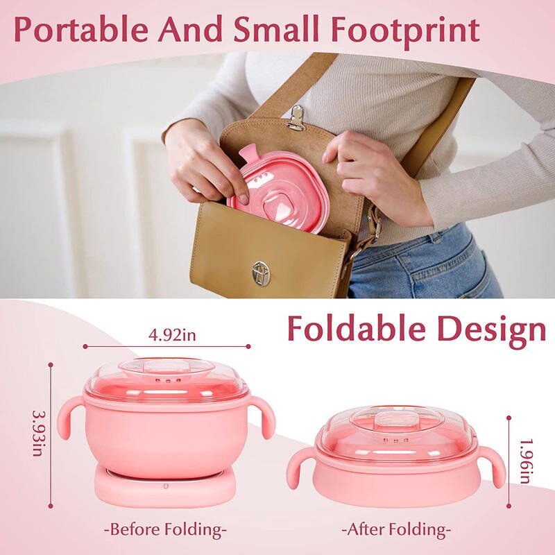 Waxing Bowl Manufacturer - Foldable Silicone 400cc Electric for Hair Removal