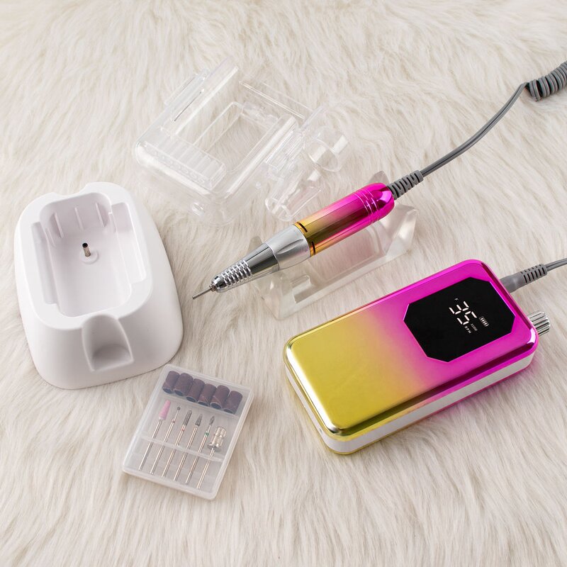 Nail Art Rig Manufacturer - 45W Rechargeable 35000RPM Portable with Base