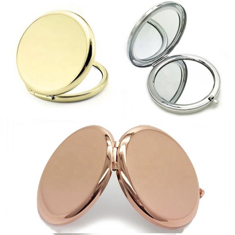 Makeup Mirror Manufacturer - Personalized Mini Round Golden with Logo
