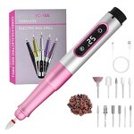 Vantrend Beauty New Portable 25000RPM Brushed Motor Aluminum Nail Drill Machine Cordless USB-C Charging Pedicure Kit Nail