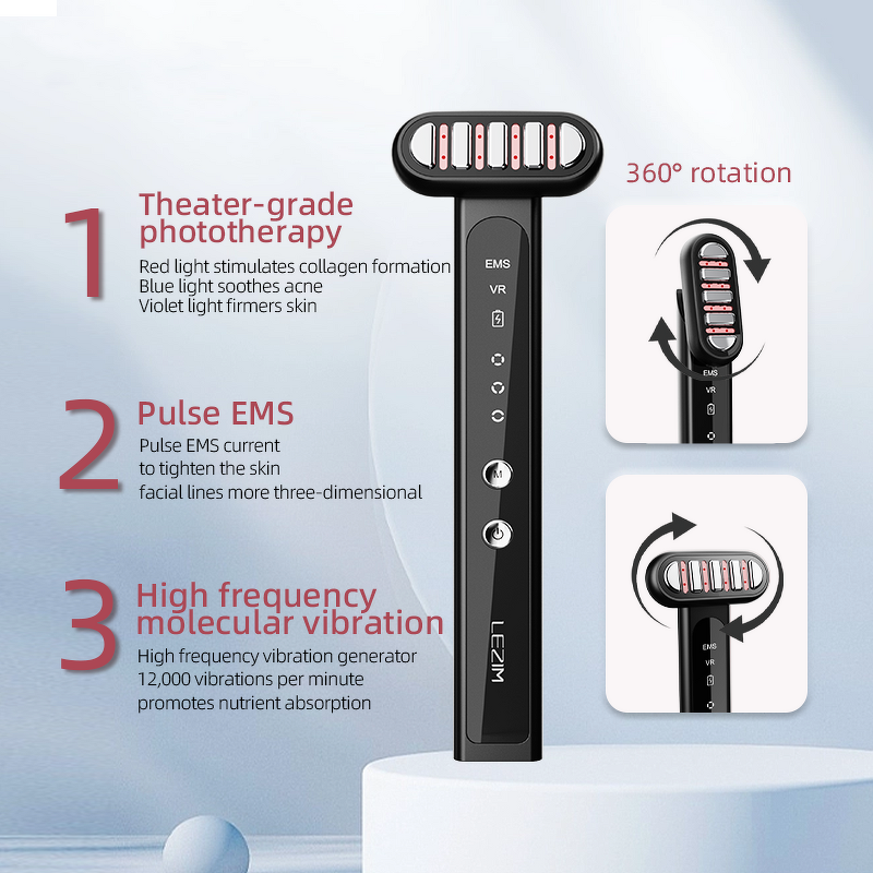 LED Light Therapy Wand Manufacturer - 4-in-1 with EMS for Wrinkle Removal