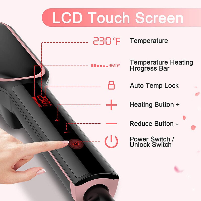 Hair Straightener Brush Manufacturer - Mini Wireless USB Rechargeable LED Ceramic Negative Ion