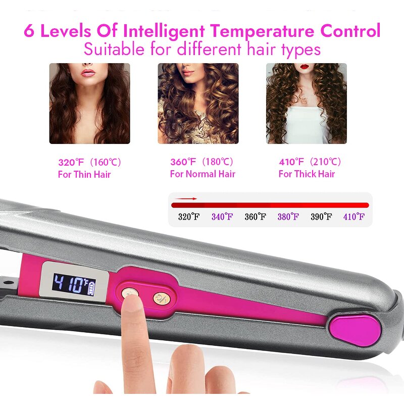 Hair Straightening Brush Manufacturer - Electric LCD Touch Screen with 13 Temp Setting