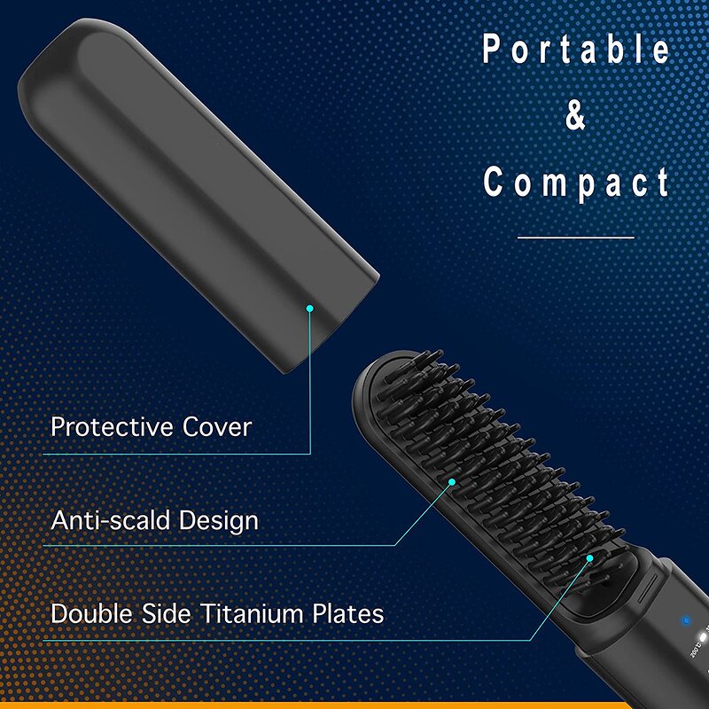 Hair Straightening Comb Manufacturer - Upgrade 3 Adjustable Temperatures Ionic Heated for Men