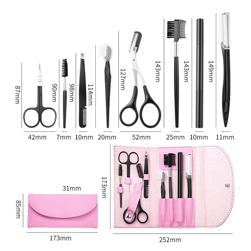 6/9Pcs Blackhead Remover Kit - Stainless Steel Blemish Acne Extractor with Leather Case
