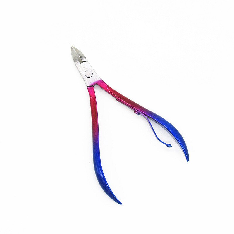 Rainbow Cuticle Pliers - Superior Quality Stainless Steel Manicure Dead Skin Scissors