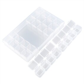 Nail Rhinestone Storage Case - 10 Space Plastic Transparent False Nail Tips Box