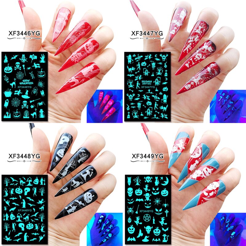 Aurora Nail Rhinestones - Multi Shapes 3D Glass AB Crystal Flat Back Gem Charms