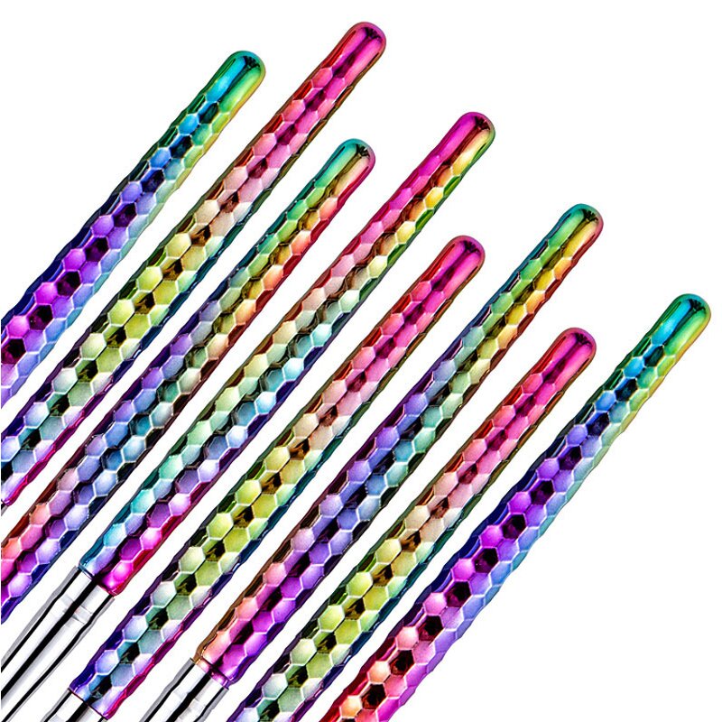 7 Pcs Nail Art Brush Set - Manicure Gel Pen Salon Tool for Fingernail Beauty