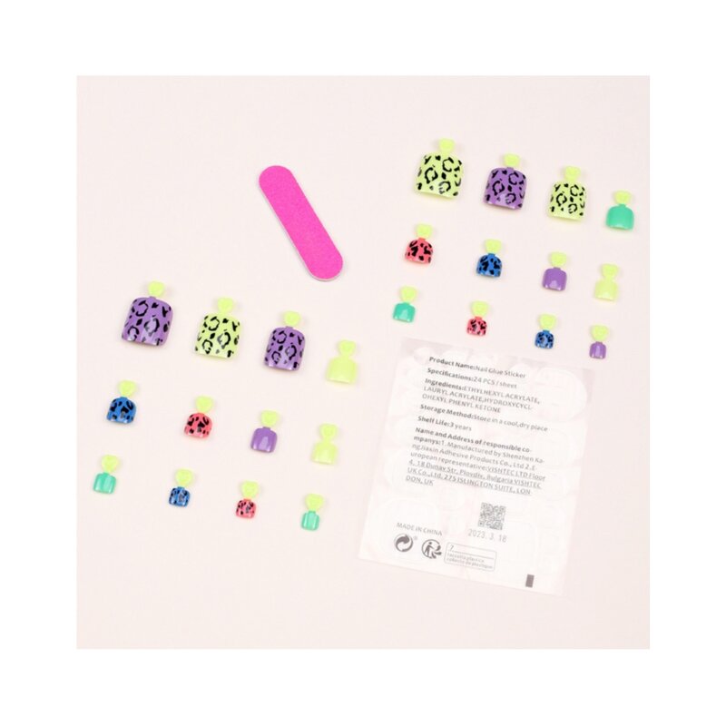 Custom French Toenails - Short Full Cover Wearable Press on Fake Toenails