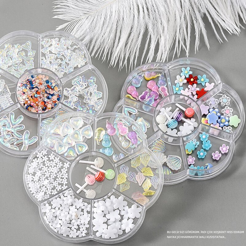 3D Nail Art Sequins - Cherry Blossoms Petal Steel Bead Ultra Thin Flakes Decor