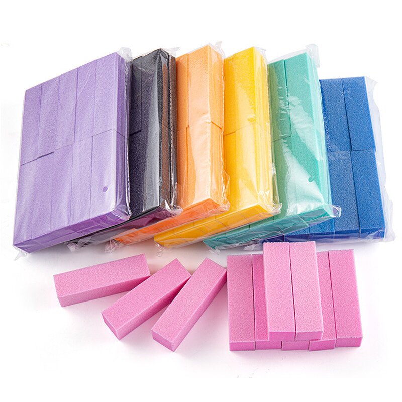 4-Sides Nail Buffer Block - Medium Grit White Sanding for Natural Acrylic Nails