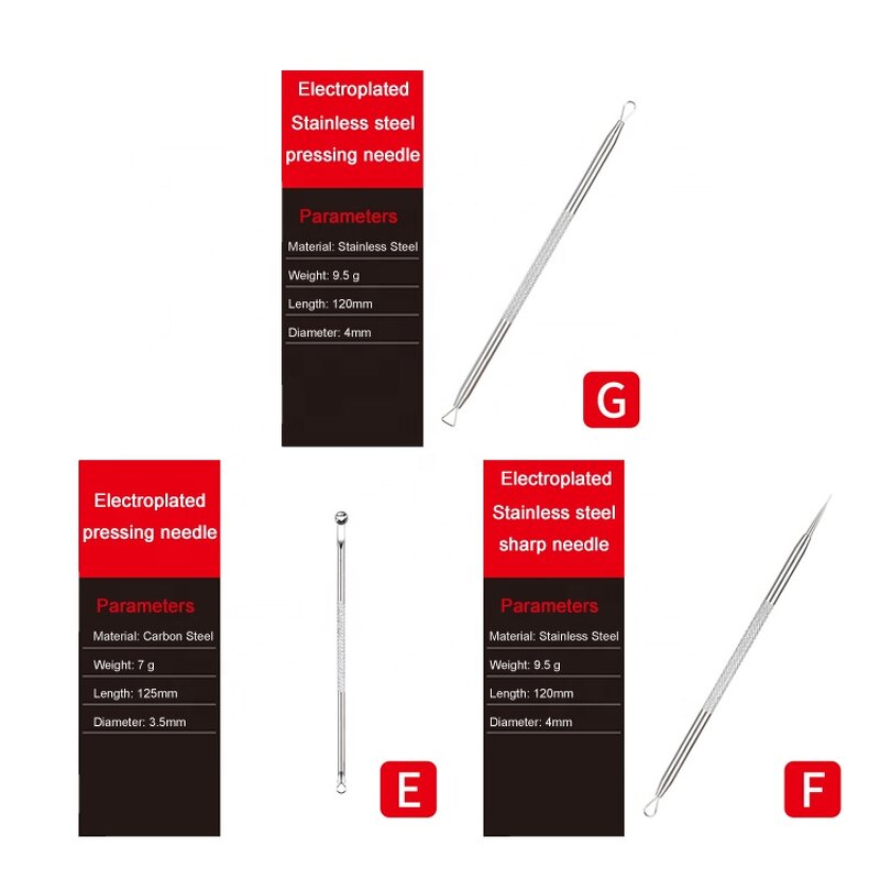 Blackhead Acne Tool - Professional Stainless Steel Comedone Pimple Extractor Kit