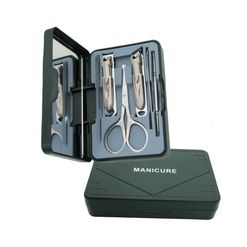 6pcs Nail Grooming Kit - High-end Stainless Steel Professional with Mirror Case
