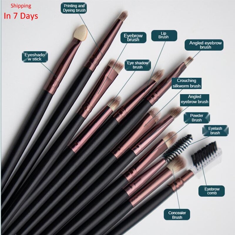 6pcs Makeup Brushes Kit - Pink Glitter Plastic Handle Foundation Cosmetic Tool