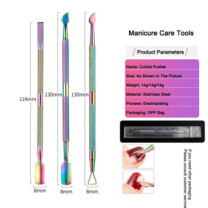 Cuticle Nipper with File - Stainless Steel Professional Finger Toe Cuticle Pusher