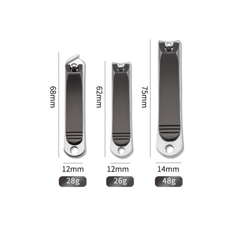 3pcs Nail Clippers Kit - Stainless Steel Manicure Tool with Tin Box