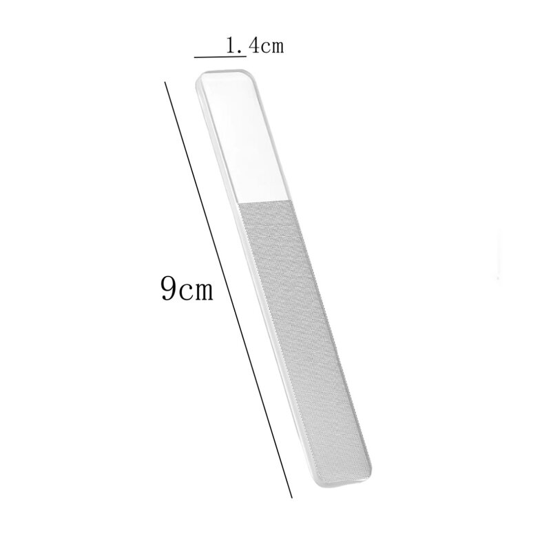 Glass Nail Shiner File - High Quality Nano Buffer with Yellow Leather Bag