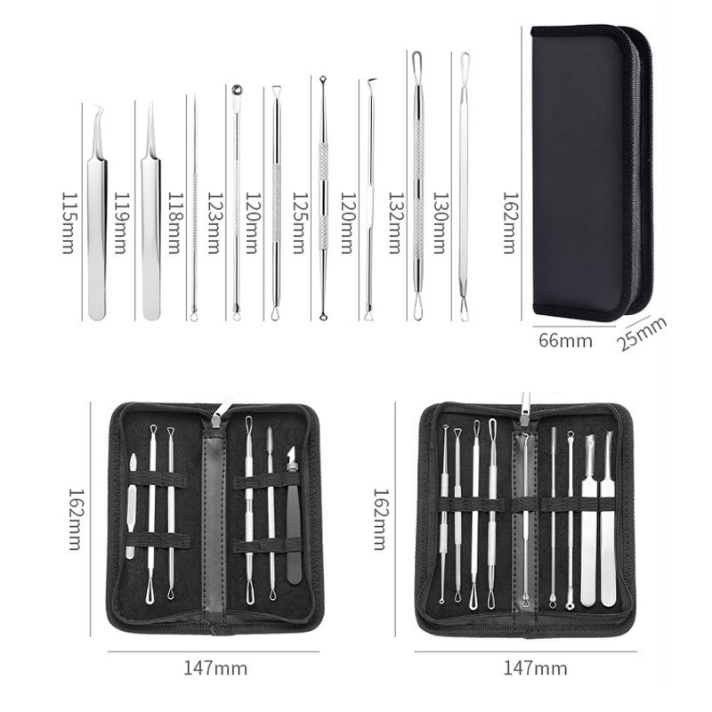 Mini Grooming Scissors - Stainless Steel Curved Round Tip Eyebrow Eyelash Nose Hair Tool