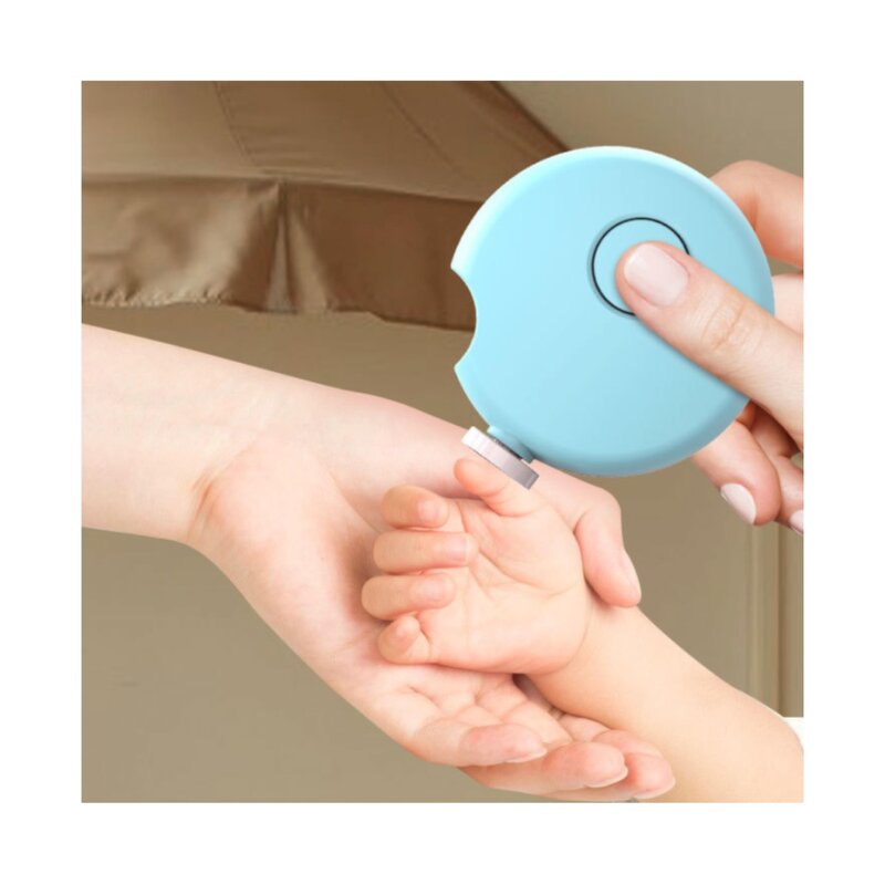 Infant Electric Nail Trimmer - 4 Grinding Heads Safe Rechargeable Manicure Set