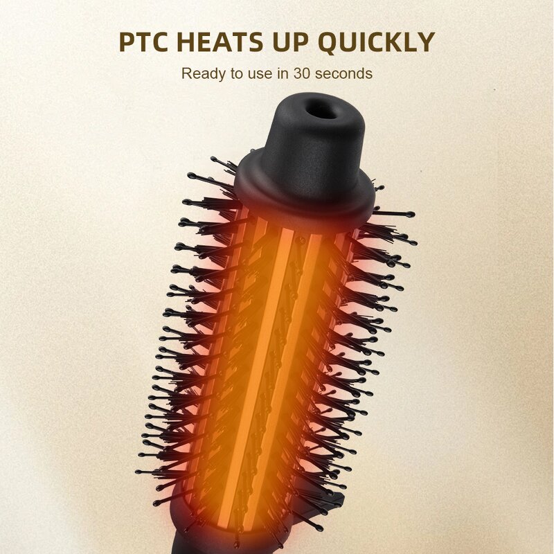 Curling Iron Brush Manufacturer - One Step Electric LCD Digital 2-in-1