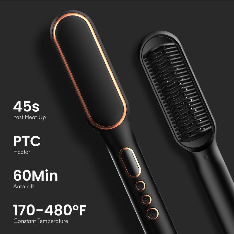 Hair Straightener Brush Manufacturer - Professional Ceramic 480F Fast Heating