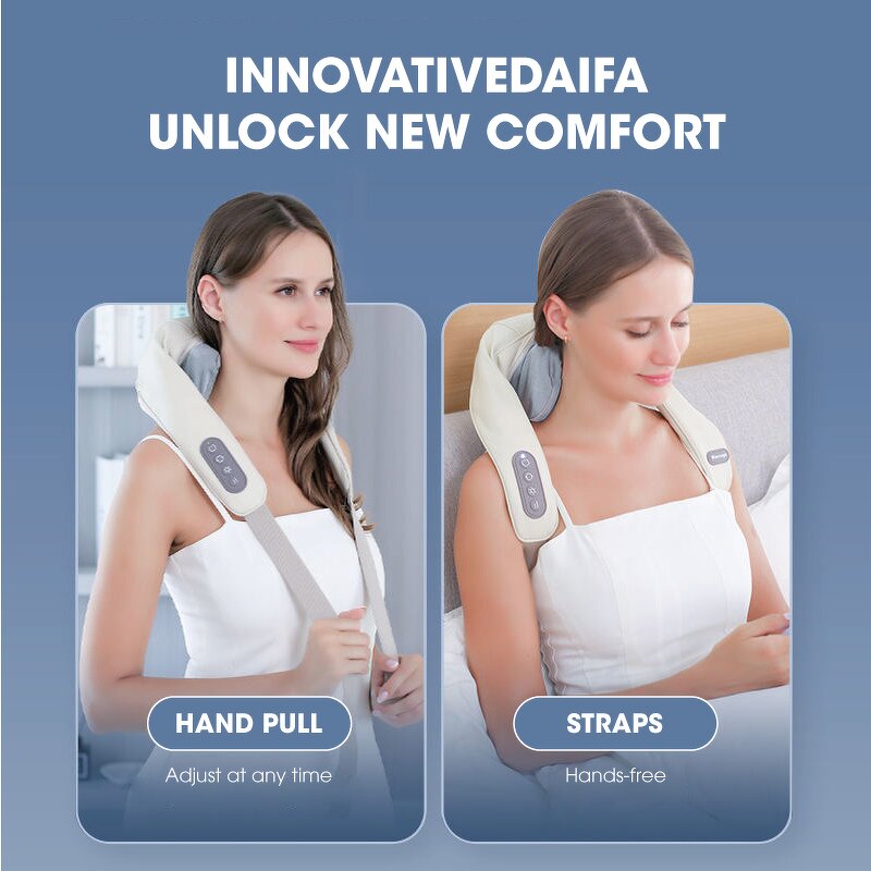 Neck Massager Manufacturer - Electric Portable with Heat & Vibration 5D Kneading