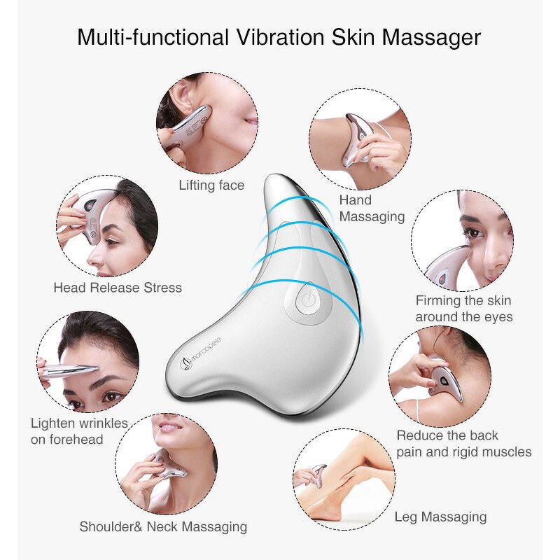 Face Massager Manufacturer - Portable Mini Electric Gua Sha Vibration with Skin Roller