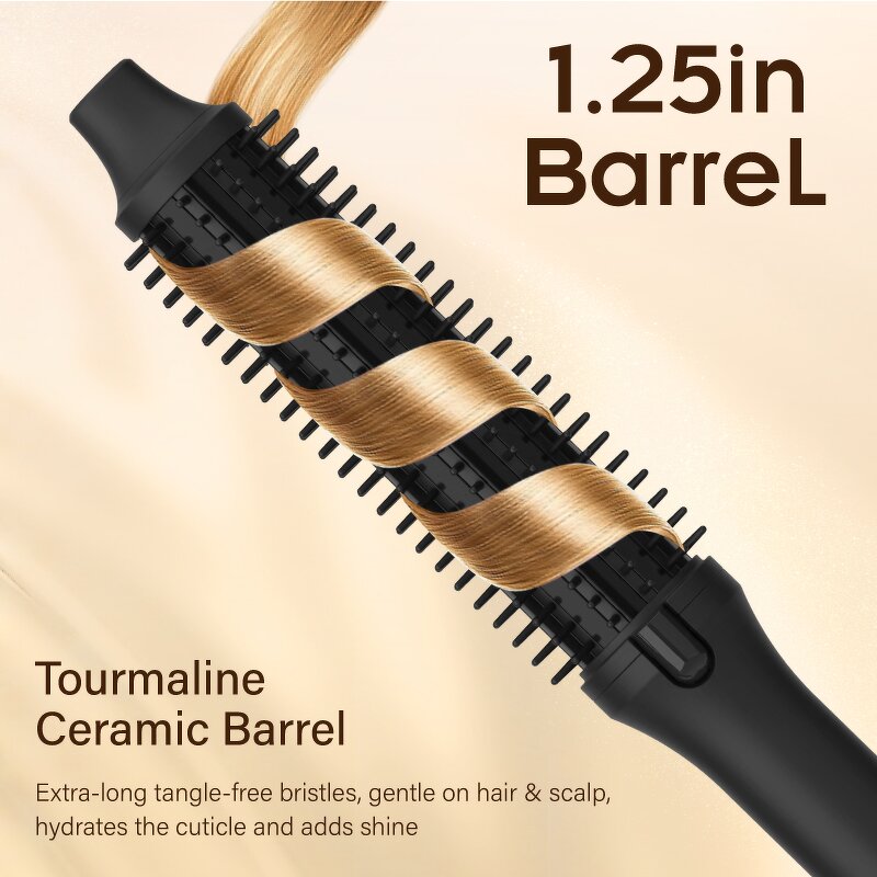 Heated Round Brush Manufacturer - Ceramic 1.25 Inch with LCD Temperature