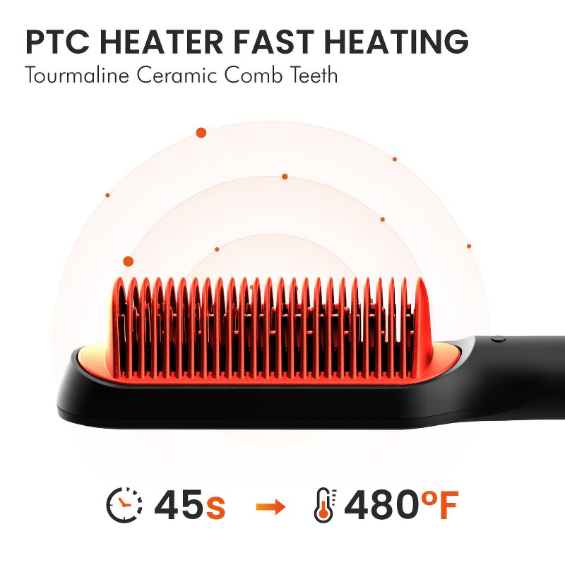 Hair Straightening Brush Manufacturer - Ceramic Coating Ionic 480F with LCD Temp