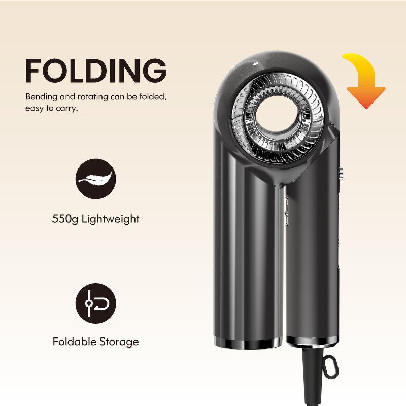 Hair Dryer Manufacturer - Professional Foldable BLDC Motor 110,000 RPM for Hotel Use