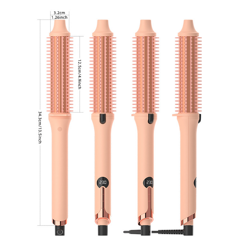 Curling Iron Wand Manufacturer - Customized Ceramic PTC Heated Round 1.25 Inch with LCD