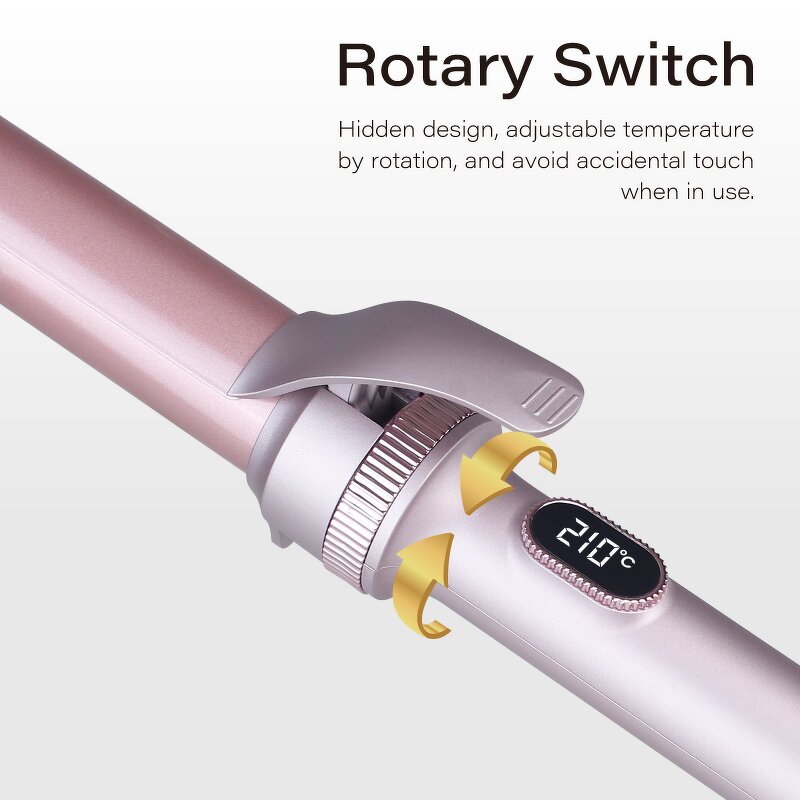 Hair Curling Iron Manufacturer - 1.25 Inch Extended Clamp for Natural Voluminous Curls