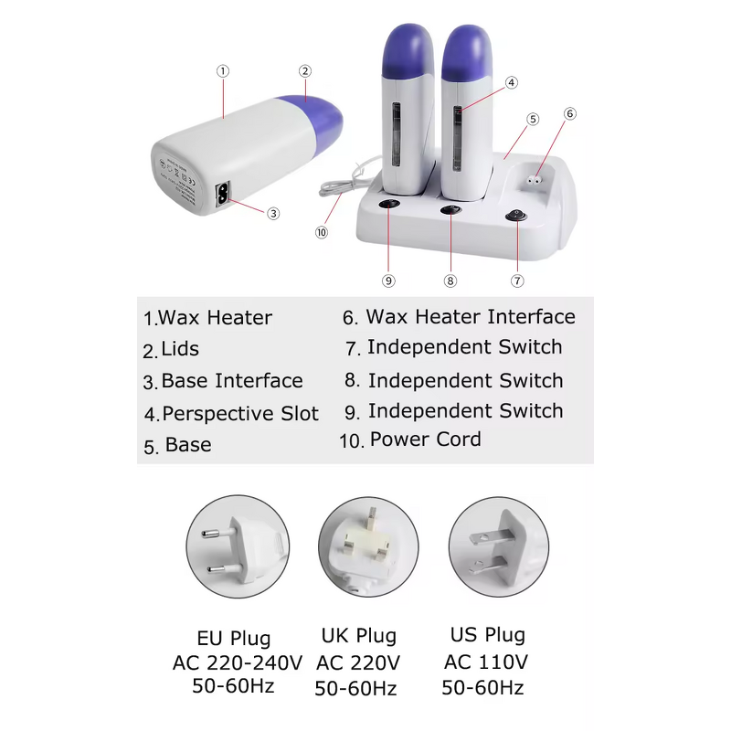 Hair Removal Machine Manufacturer - Professional Salon Three-Seat Roller Wax Heater