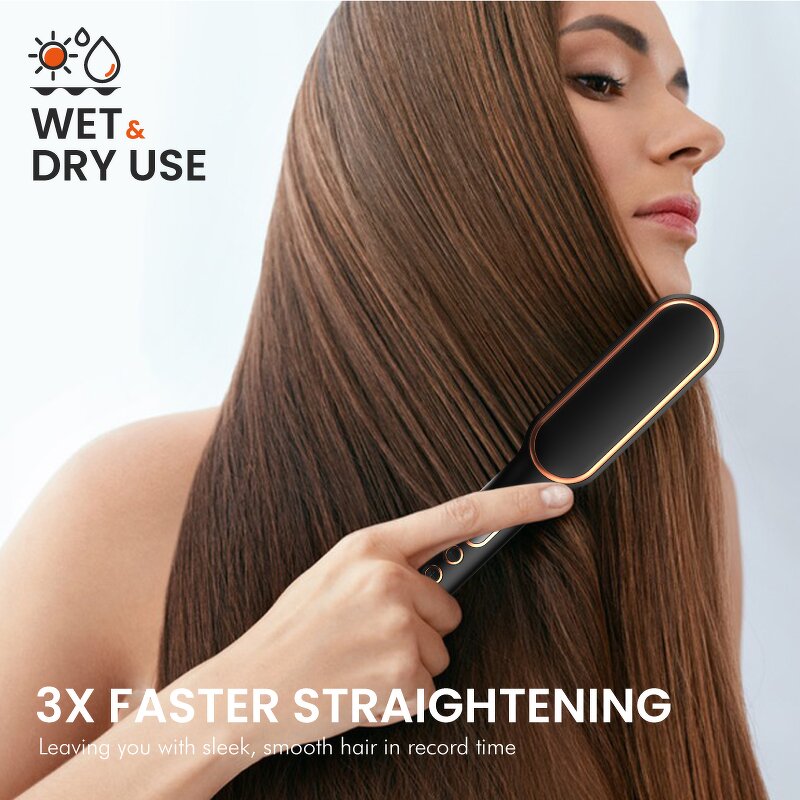 Hair Straightener Brush Manufacturer - Professional Ceramic Fast Heating 160-250C