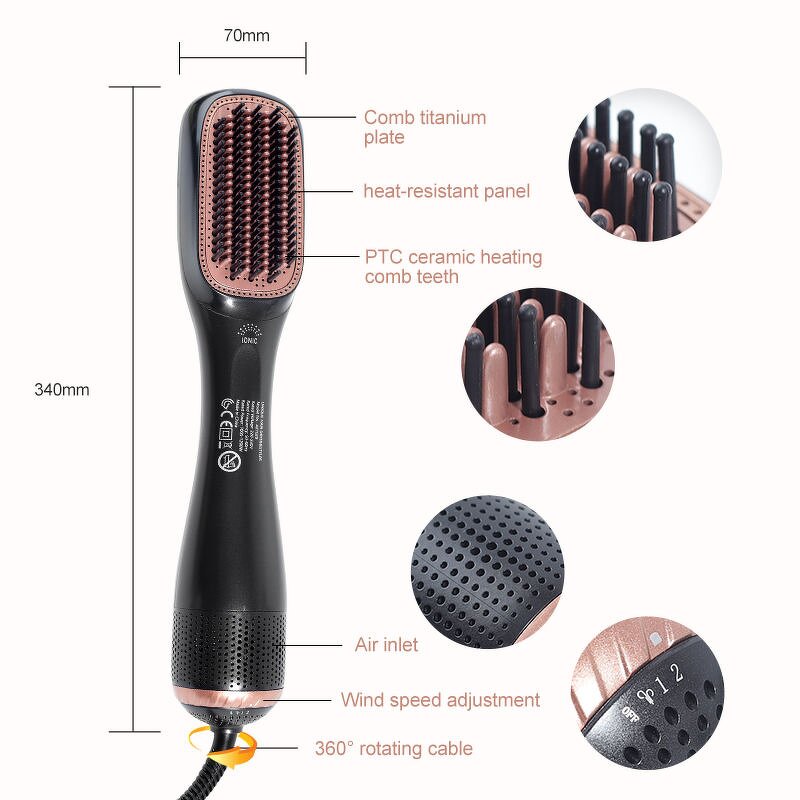 Hair Dryer Brush Manufacturer - Professional 3-in-1 Hot Air Blowout Ionic