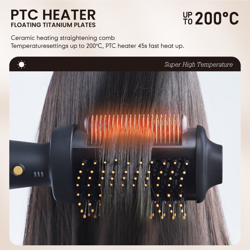 Hot Air Brush Manufacturer - Customized Ceramic Large Thermal Heating 1.5 Inch