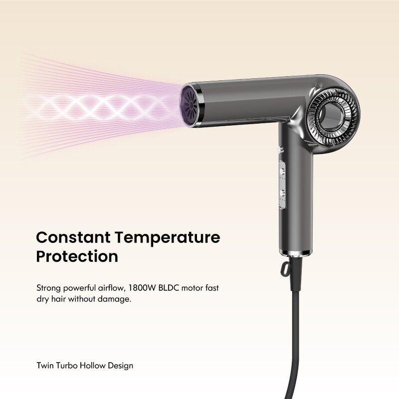 Hair Dryer Manufacturer - Professional Salon High Speed Foldable 1600W BLDC Motor Ionic